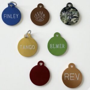Large Circle Shaped Dog Tag