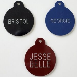 Extra Large Circle Shaped Dog Tag